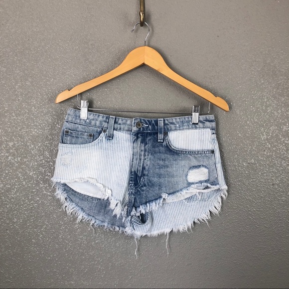 LF Pants - LF CarMar pin striped destroyed cut off shorts 27